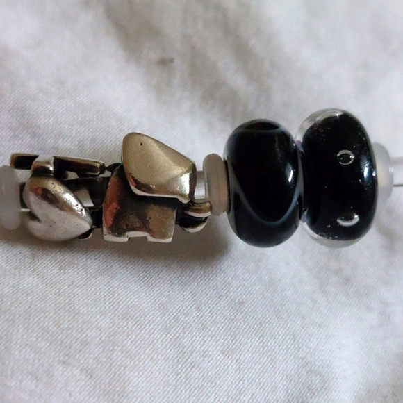 Trollbeads 2 glass and 2 silver beads - Picture 1 of 5